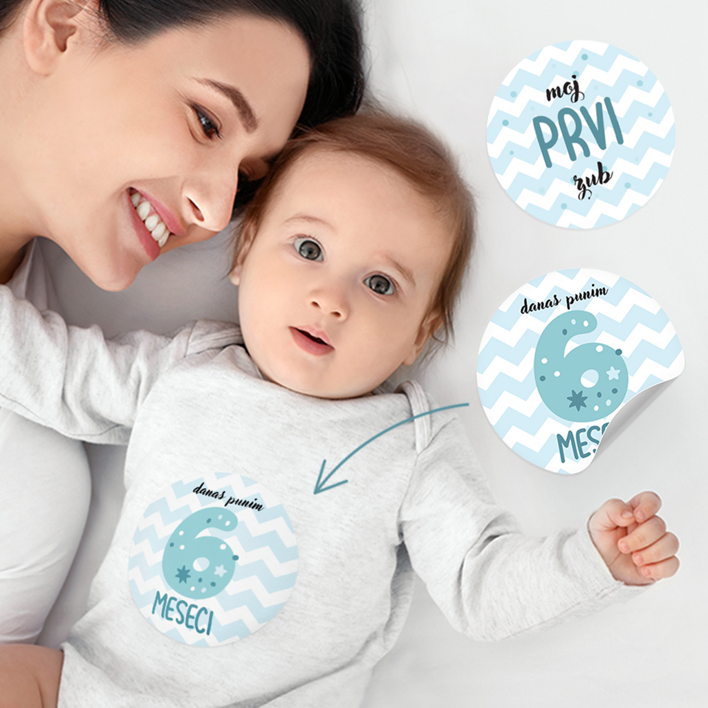 Stikeri za trudnice i bebe Stikea Stikeri "Moja prva godina korak po korak"