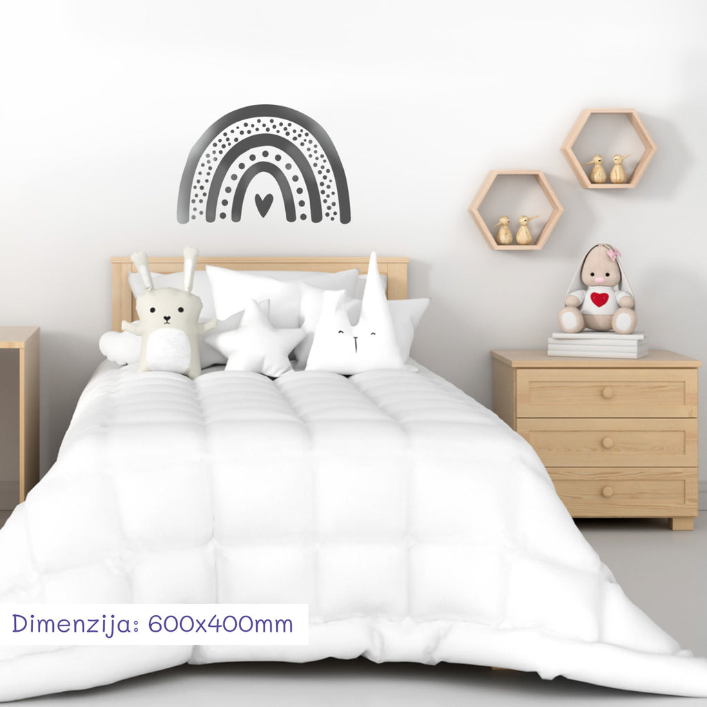 dekoracija Stikea 600mm / Srebrna Velika duga "Premium"